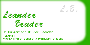 leander bruder business card